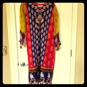 Cotton printed 3 piece suit